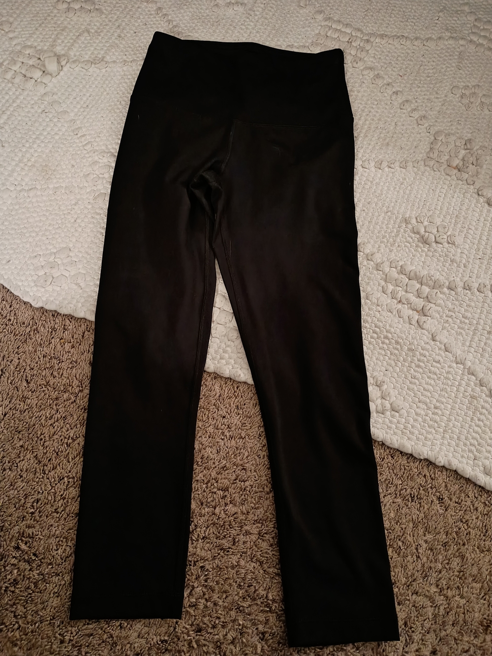 Yogalicious Black Leggings with White Logo , size XS.